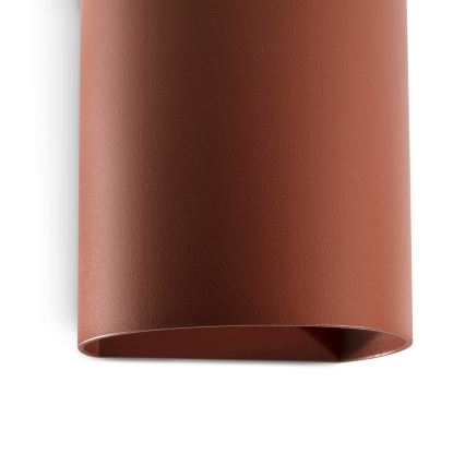 FARO 40525 - Stenska svetilka SOLE 1xGU10/8W/230V opečna okrogla