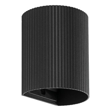 FARO 40527 - Stenska svetilka SOLE 1xGU10/8W/230V črna valovita okrogla