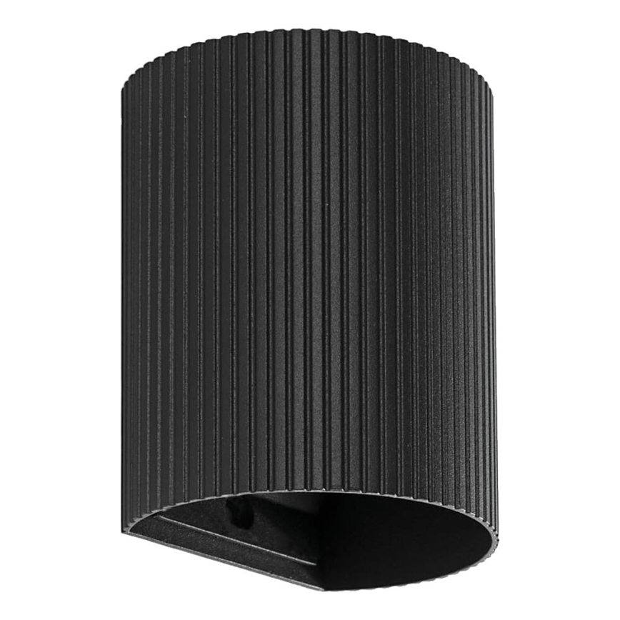 FARO 40527 - Stenska svetilka SOLE 1xGU10/8W/230V črna valovita okrogla
