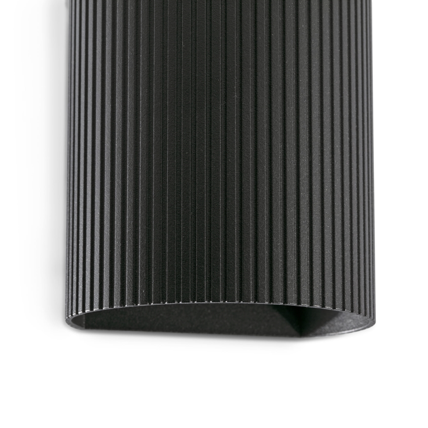 FARO 40527 - Stenska svetilka SOLE 1xGU10/8W/230V črna valovita okrogla