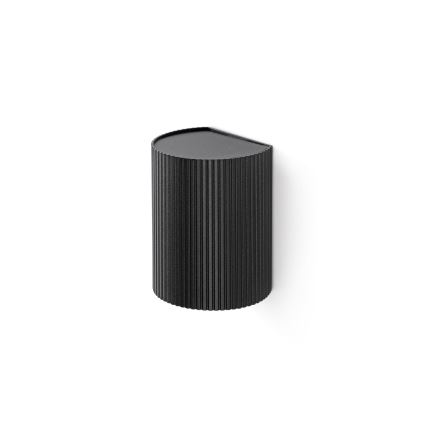 FARO 40527 - Stenska svetilka SOLE 1xGU10/8W/230V črna valovita okrogla