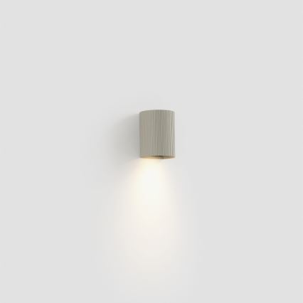 FARO 40528 - Stenska svetilka SOLE 1xGU10/8W/230V siva valovita okrogla