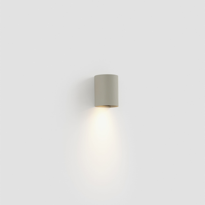 FARO 40528 - Stenska svetilka SOLE 1xGU10/8W/230V siva valovita okrogla