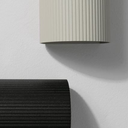 FARO 40528 - Stenska svetilka SOLE 1xGU10/8W/230V siva valovita okrogla