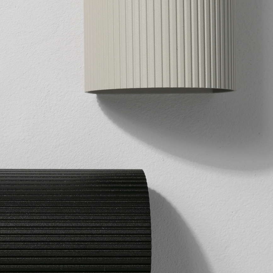 FARO 40528 - Stenska svetilka SOLE 1xGU10/8W/230V siva valovita okrogla
