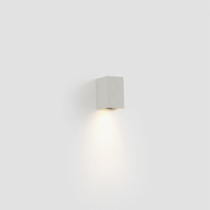 FARO 40534 - Stenska svetilka SOLE 1xGU10/8W/230V bela valovita kvadraten