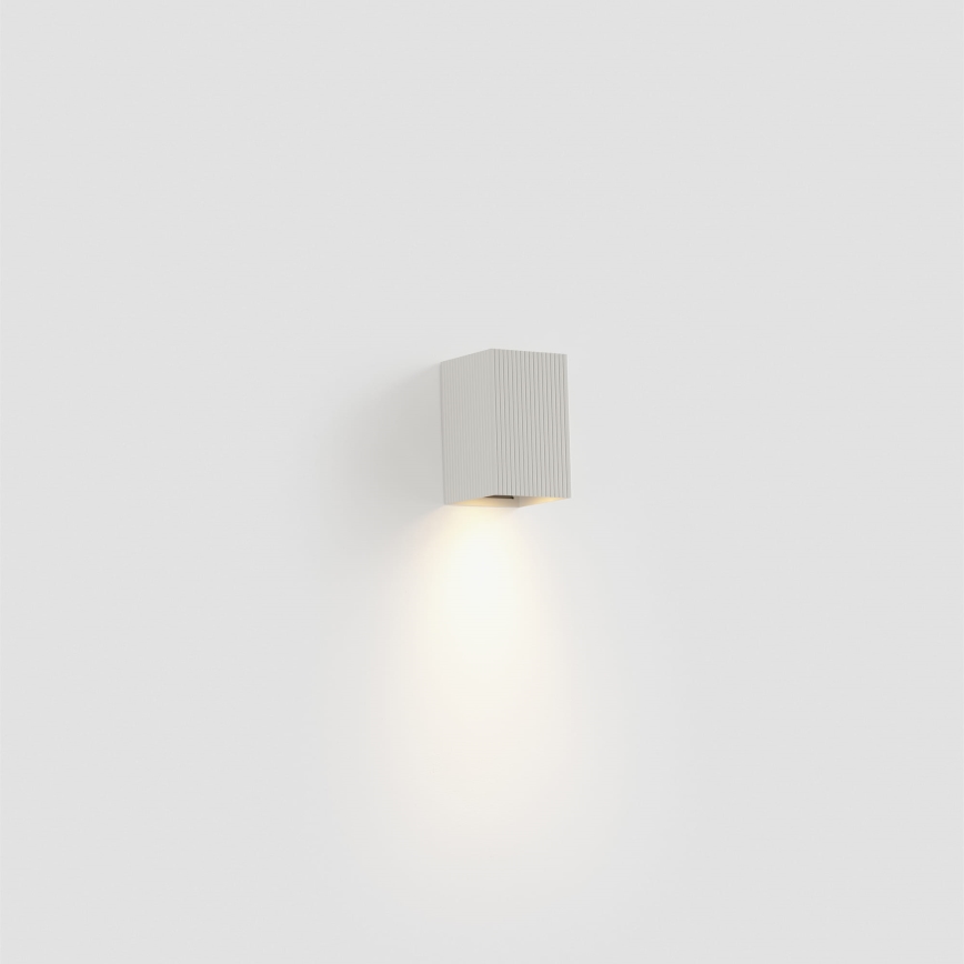 FARO 40534 - Stenska svetilka SOLE 1xGU10/8W/230V bela valovita kvadraten