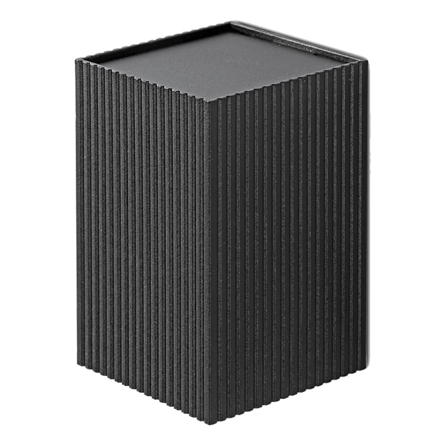 FARO 40535 - Stenska svetilka SOLE 1xGU10/8W/230V črna valovita kvadraten