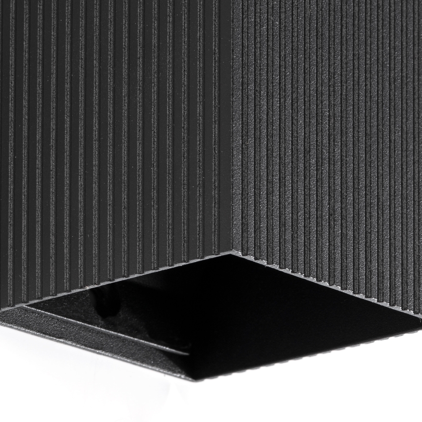 FARO 40535 - Stenska svetilka SOLE 1xGU10/8W/230V črna valovita kvadraten