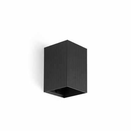 FARO 40535 - Stenska svetilka SOLE 1xGU10/8W/230V črna valovita kvadraten