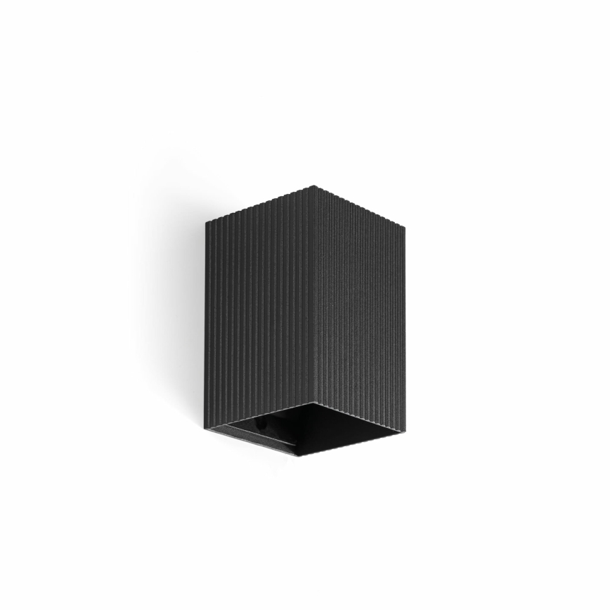 FARO 40535 - Stenska svetilka SOLE 1xGU10/8W/230V črna valovita kvadraten