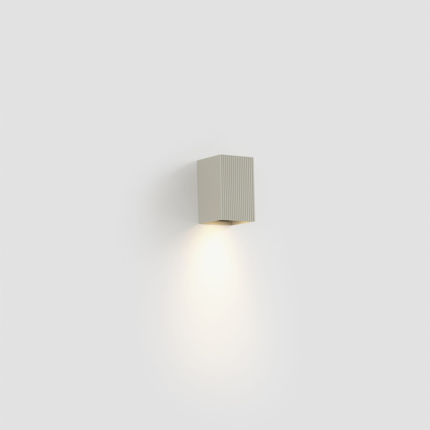 FARO 40536 - Stenska svetilka SOLE 1xGU10/8W/230V siva valovita kvadraten