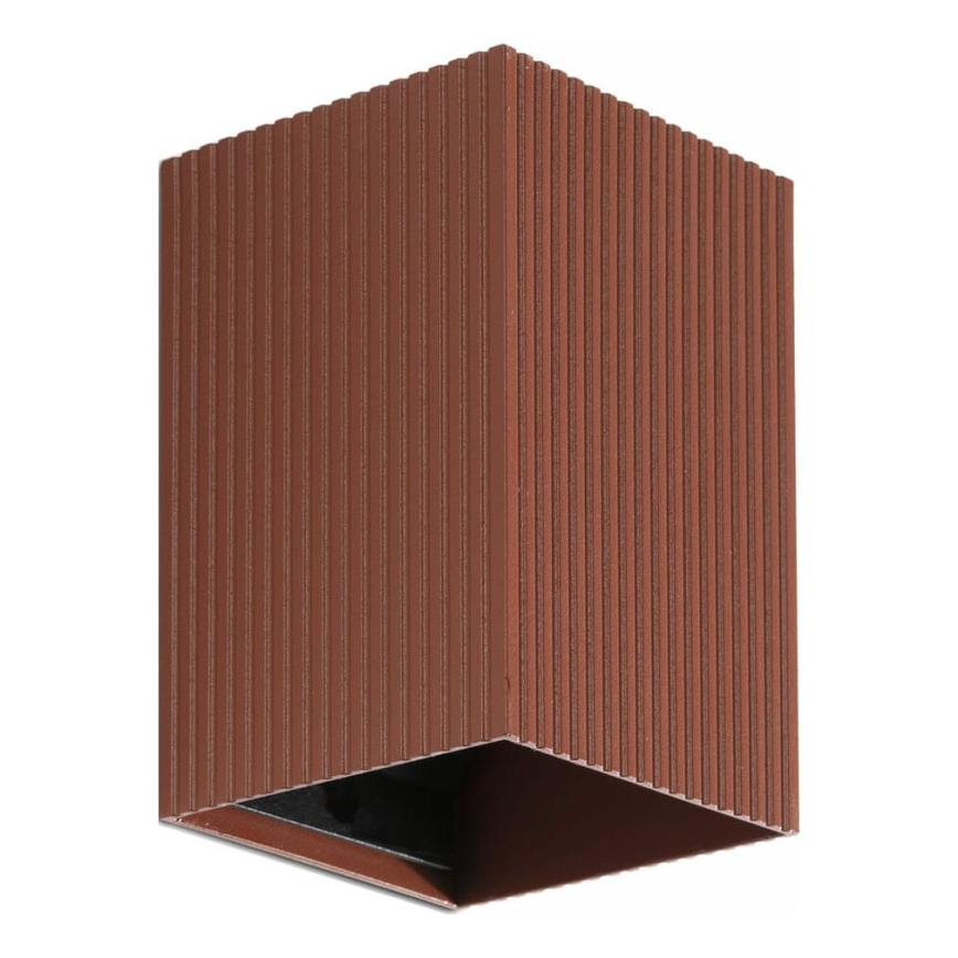 FARO 40537 - Stenska svetilka SOLE 1xGU10/8W/230V opečna valovita kvadraten