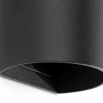 FARO 40539 - Stenska svetilka SOLE 2xGU10/8W/230V črna okrogla