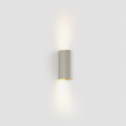 FARO 40540 - Stenska svetilka SOLE 2xGU10/8W/230V siva okrogla