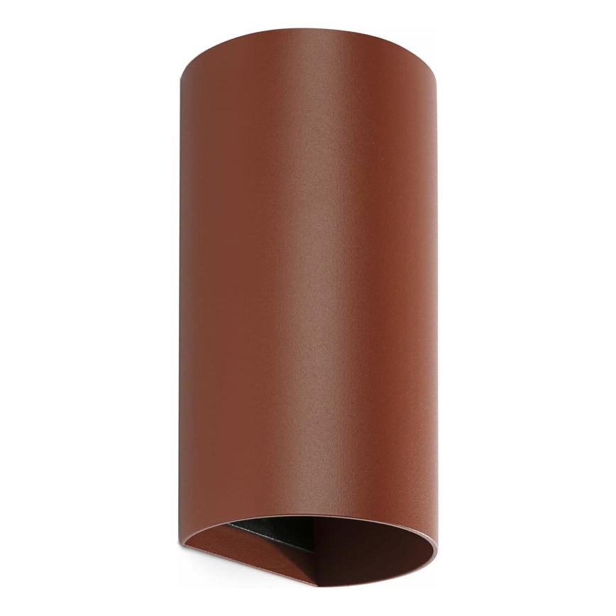FARO 40541 - Stenska svetilka SOLE 2xGU10/8W/230V opečna okrogla