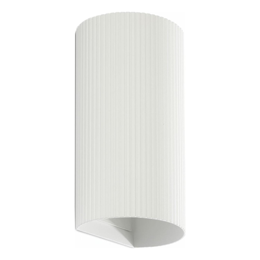 FARO 40542 - Stenska svetilka SOLE 2xGU10/8W/230V bela valovita okrogla