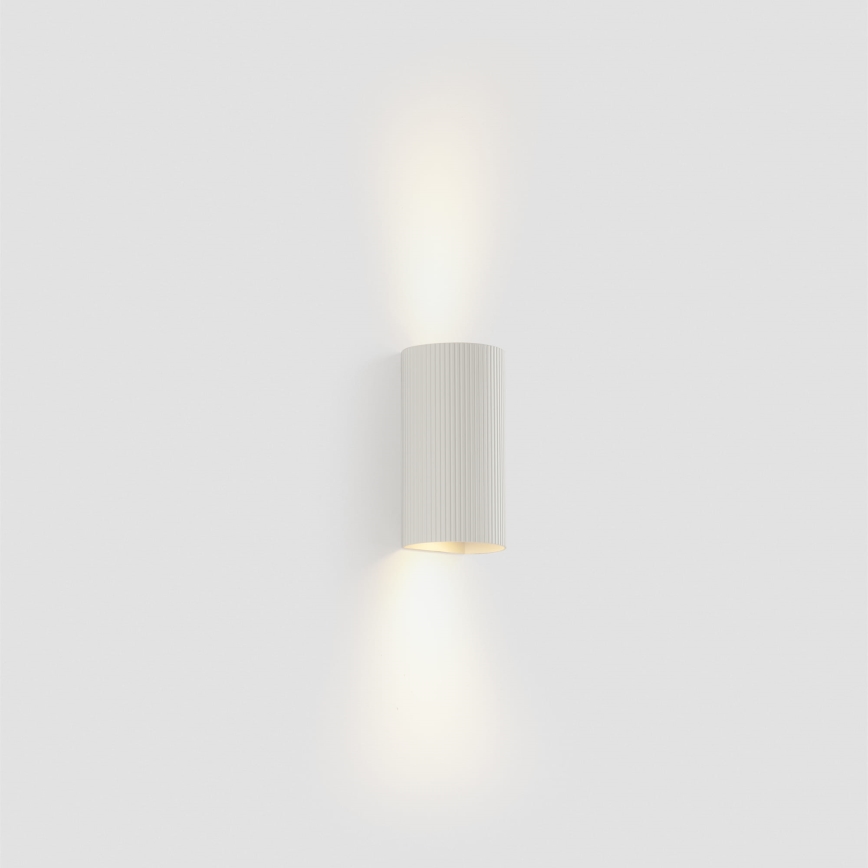 FARO 40542 - Stenska svetilka SOLE 2xGU10/8W/230V bela valovita okrogla
