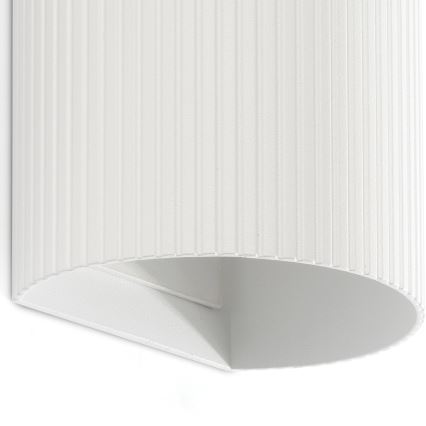 FARO 40542 - Stenska svetilka SOLE 2xGU10/8W/230V bela valovita okrogla