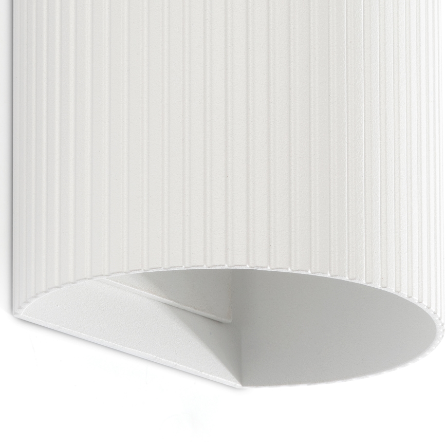 FARO 40542 - Stenska svetilka SOLE 2xGU10/8W/230V bela valovita okrogla