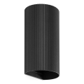 FARO 40543 - Stenska svetilka SOLE 2xGU10/8W/230V črna valovita okrogla