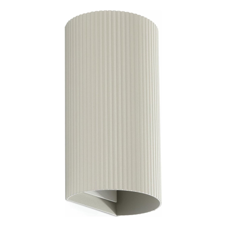 FARO 40544 - Stenska svetilka SOLE 2xGU10/8W/230V siva valovita okrogla