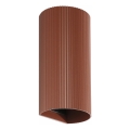 FARO 40545 - Stenska svetilka SOLE 2xGU10/8W/230V opečna valovita okrogla