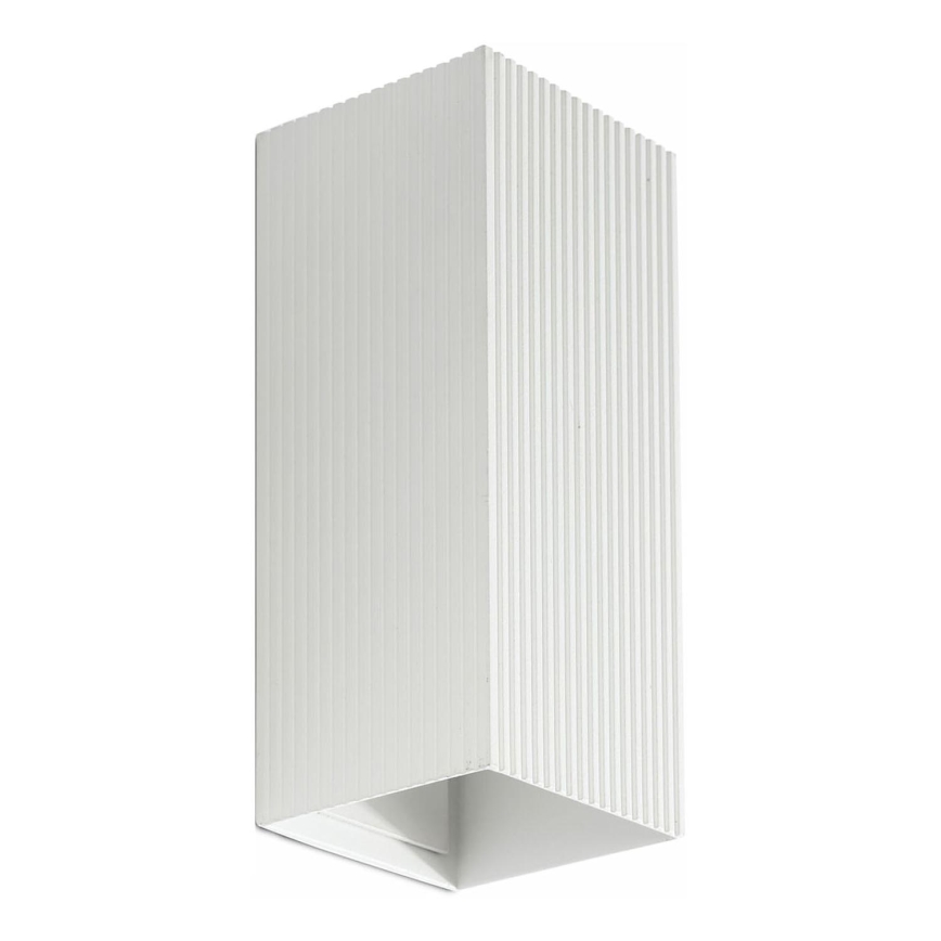 FARO 40565 - Stenska svetilka SOLE 2xGU10/8W/230V bela valovita kvadraten