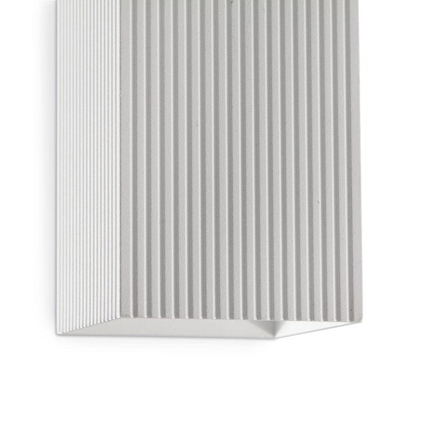 FARO 40565 - Stenska svetilka SOLE 2xGU10/8W/230V bela valovita kvadraten
