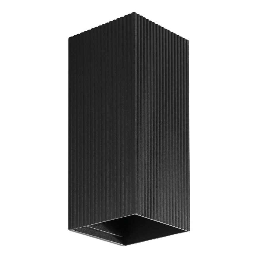 FARO 40566 - Stenska svetilka SOLE 2xGU10/8W/230V črna valovita kvadraten