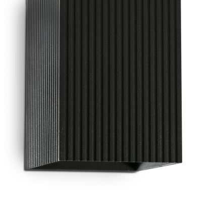 FARO 40566 - Stenska svetilka SOLE 2xGU10/8W/230V črna valovita kvadraten