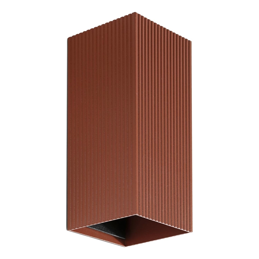 FARO 40568 - Stenska svetilka SOLE 2xGU10/8W/230V opečna valovita kvadraten