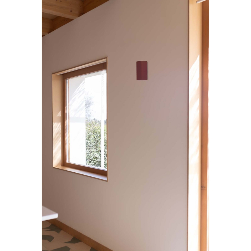 FARO 40568 - Stenska svetilka SOLE 2xGU10/8W/230V opečna valovita kvadraten