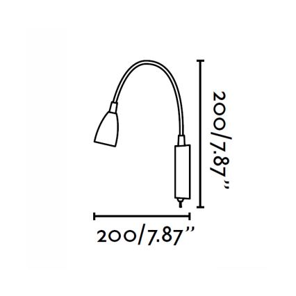 FARO 40994 - Stenska svetilka LOKE LED/3W/230V