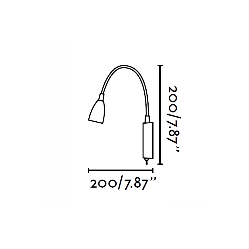 FARO 40994 - Stenska svetilka LOKE LED/3W/230V