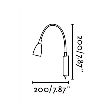 FARO 41019 - Stenska svetilka LOKE LED/3W/230V