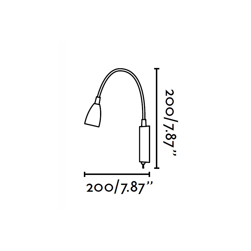 FARO 41019 - Stenska svetilka LOKE LED/3W/230V