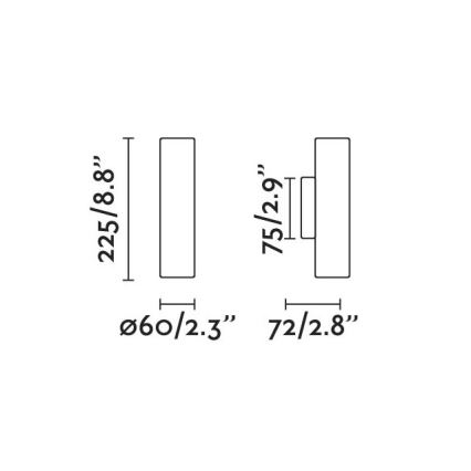 FARO 43760 - Stenska luč STAN 2xGU10/8W/230V zlata