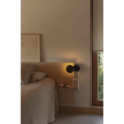 FARO 56100 - Namizna svetilka s sponko 2v1 BELA 1xE27/15W/230V črna