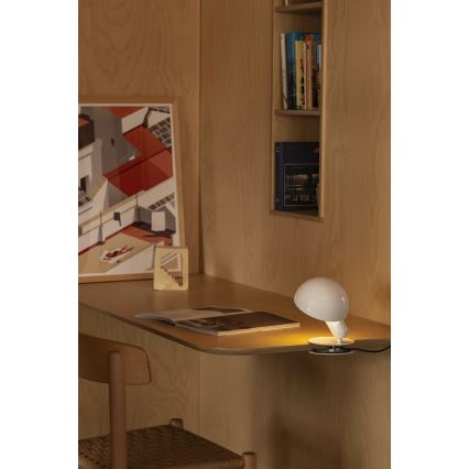 FARO 56101 - Namizna svetilka s sponko 2v1 BELA 1xE27/15W/230V bela