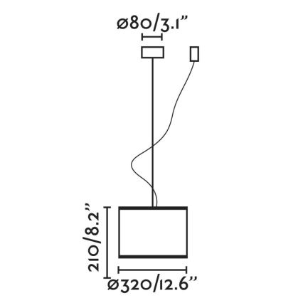 FARO 64314-48 - Lestenec na vrvici MAMBO 1xE27/15W/230V ratan/črna