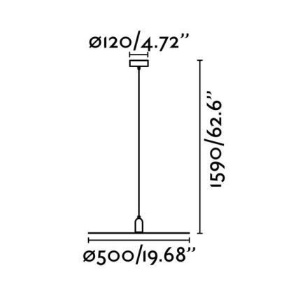 FARO 68145 - Lestenec na vrvici PLAT 1xE27/60W/230V