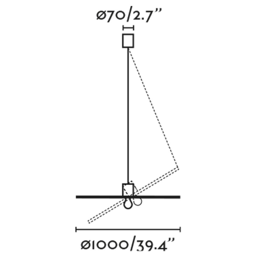 FARO 68590-70 - Lestenec na vrvici COSTAS 1xE27/15W/230V d. 100 cm črna/ratan