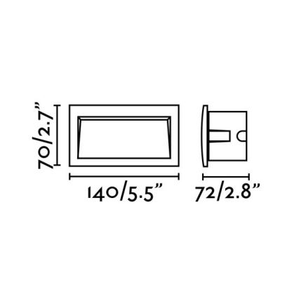 FARO 70147 - Zunanja vgradna LED svetilka SEDNA-2 LED/3W/230V IP65