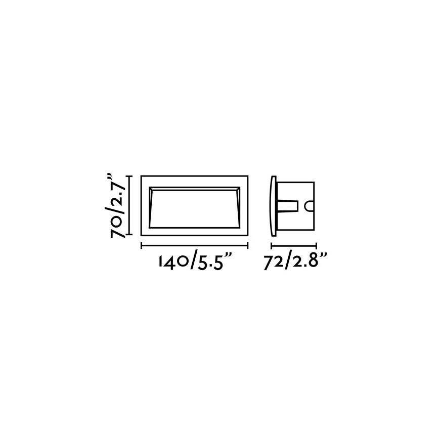 FARO 70147 - Zunanja vgradna LED svetilka SEDNA-2 LED/3W/230V IP65