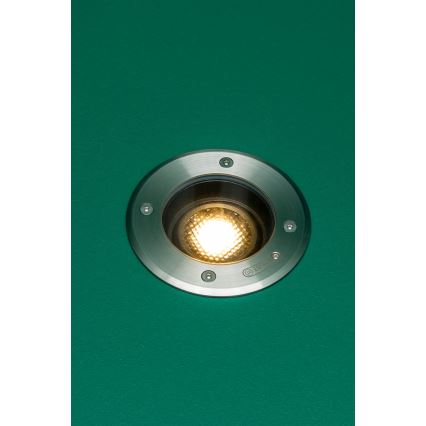 FARO 70310 - Zunanja vgradna svetilka za prevoz vozil GEISER 1xGU10/8W/230V IK08 IP67 nerjaveče jeklo