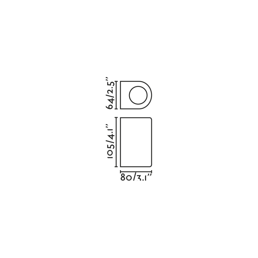 FARO 70324 - Zunanja stenska svetilka ESTELA 1xGU10/5W/230V IP65 rjava