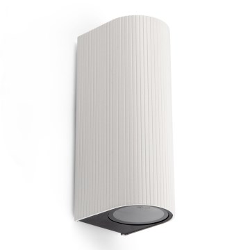 FARO 70328 - Zunanja stenska svetilka ESTELA 2xGU10/5W/230V IP65 bela