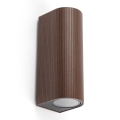 FARO 70329 - Zunanja stenska svetilka ESTELA 2xGU10/5W/230V IP65 rjava