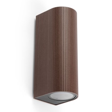 FARO 70329 - Zunanja stenska svetilka ESTELA 2xGU10/5W/230V IP65 rjava